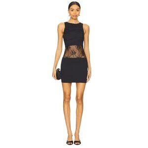 superdown Gemmie Mini Dress in Black Small New Womens Lace